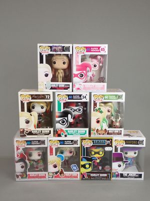 many different types of pop vinyl toys in the box