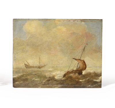 une image représentant un tableau d'un voilier sur une mer agitée