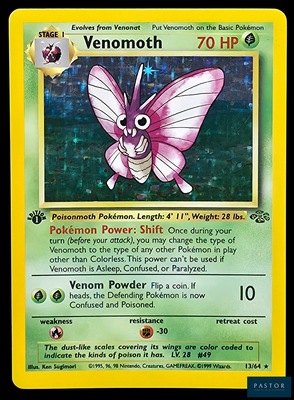 une image d'une carte Pokémon sur laquelle figure un papillon