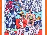 an image of a painting of a group of people on a beach