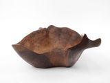 an image of a wooden bowl on a white background