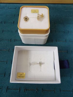 une petite boîte contenant une paire de boucles d'oreilles