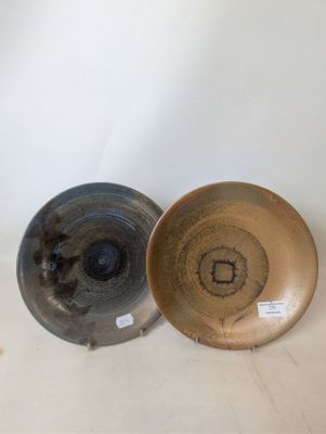 two plates that are sitting next to each other on a table