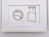 a picture of a white box with a charger and a charger