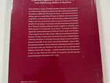 the back cover of a book with a red cover and a white background