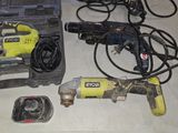 many tools that are laying out on the table