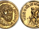 a gold coin with an image of a man on a horse