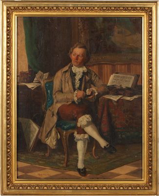 une image d'un tableau représentant un homme assis sur une chaise