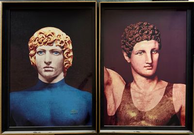 deux photos encadrées d'un homme et d'une femme