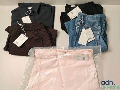 trois paires de shorts pour femme et une chemise pour homme