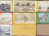 several old photos of a bunch of different types of buildings