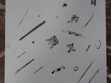 a sheet of paper with drawings on it on a table