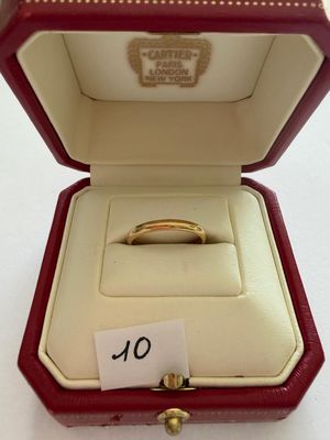 Bague Alliance en or jaune, signée - CARTIER - Paris - n° BS…
