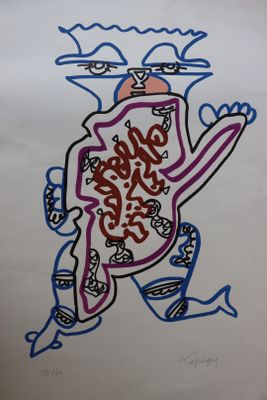 un dessin représentant une femme avec un dragon sur le dos