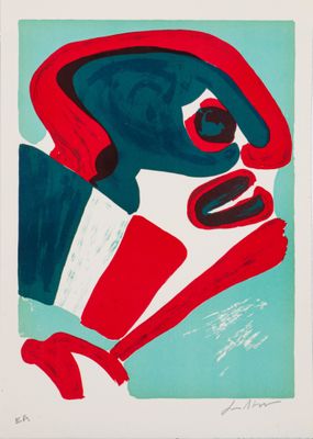 une image représentant un tableau d'un homme vêtu d'une tenue rouge, blanche et bleue