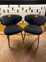 2 Fauteuils CASUAL DIXIE, noir/beige/doré, petits accrocs