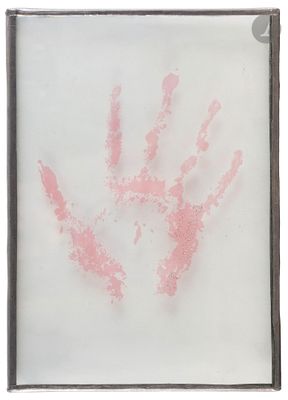 a picture of a picture of a pink hand print
