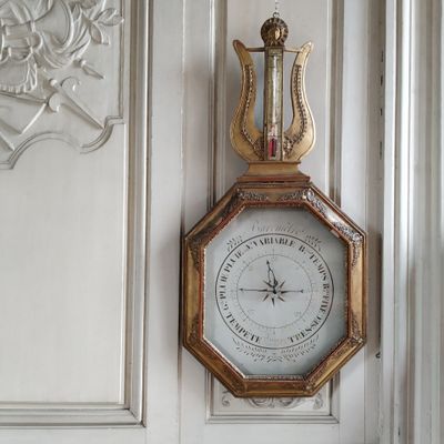 FAVRAY (horloger) et SAUVAGE (doreur), époque Empire Baromèt… - Photo 1