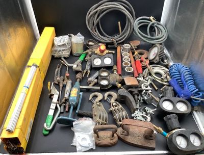 many different types of tools in a box