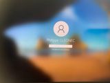 a blurry photo of a computer screen with a magnifying image on it