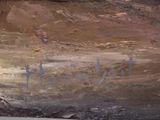 a painting of a horse that is standing in the dirt