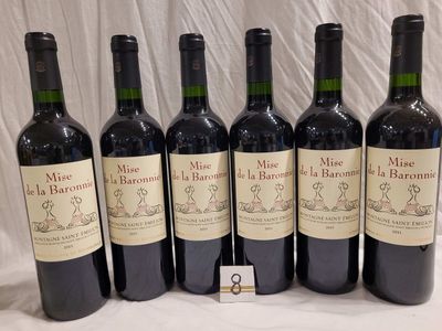 6 bouteilles MISE DE LA BARRONIE 2015 MONTAGNE SAINT EMILION…