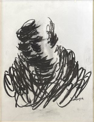 une image représentant le dessin d'un homme portant des lunettes sur la tête