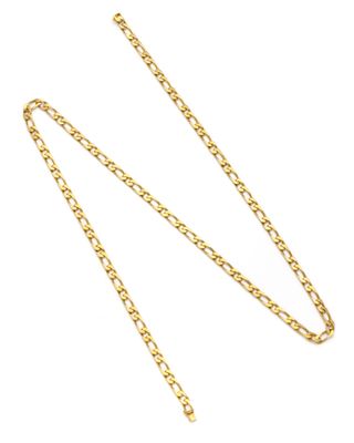 a close up of a gold chain on a white background