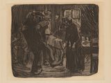 an image of a black and white drawing of two people in a room