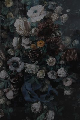 une image d'une peinture de fleurs dans un vase