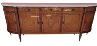 Enfilade de style Louis XVI en placage de bois marqueté, des…