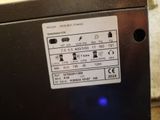 a label on the back of a dishwasher that is not in use