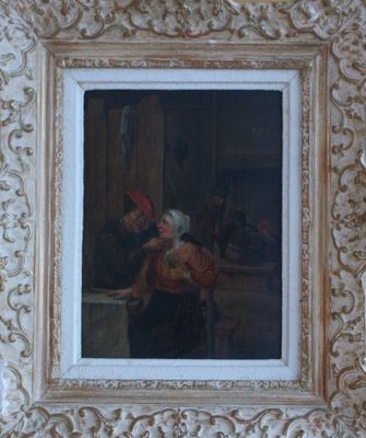 Ecole flamande. Scène de taverne.