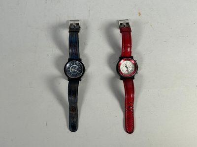 VUARNET. Deux montres bracelet d'homme en acier dont un chro…