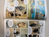 a picture of a comic book with a picture of a man and a woman