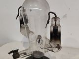 a glass vase that is on top of a table