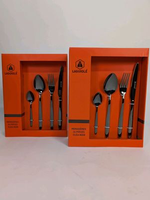 Lot de 2 ménagères 24 pièces de la marque Laguiole. - Photo 1