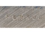 a close up of a piece of metal with the word rem co written on it