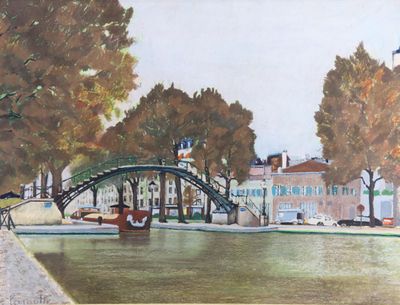 Emmanuel LAMOTTE (1916-1998), Le Canal Saint Martin, techniq…