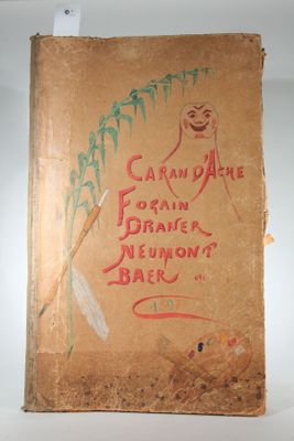 un vieux livre avec l'image d'une femme