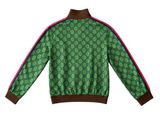 guccini green gg jacquard bomber jacket