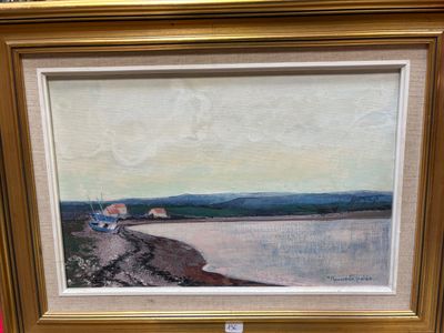 Nicole ROUSSEAU-GROLEE (1930-), Bord de mer Huile sur toile …