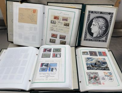 a lot of books that are open on a table