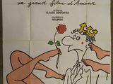 french movie poster for le roi des cons, with a nude woman holding a flower