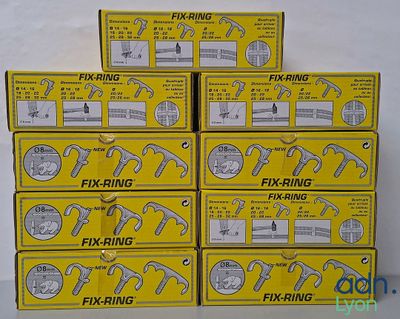 Lot de 9 boites d’environ 900 fixations - FIX-RING - Double …