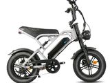 an image of a white and black electric bike on a white background
