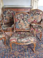 SUITE DE QUATRE FAUTEUILS de style Louis XV en bois naturel … (photo 2)