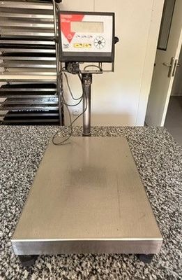 une grande sculpture posée sur un comptoir dans une pièce