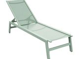 the chaise lounger is made of plastic and has a metal frame