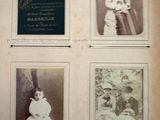 an old photo of a group of pictures of a woman and a child